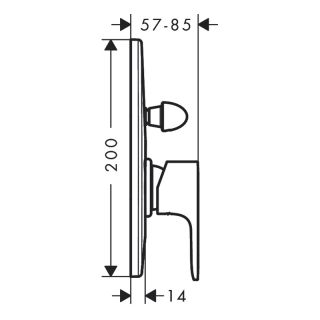 Смеситель для душа Hansgrohe Rebris S 72448670 черный